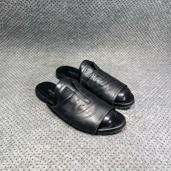 Charles David Black Leather Slip On Shoes Size 6.5 Women’s - Picture 4 of 8